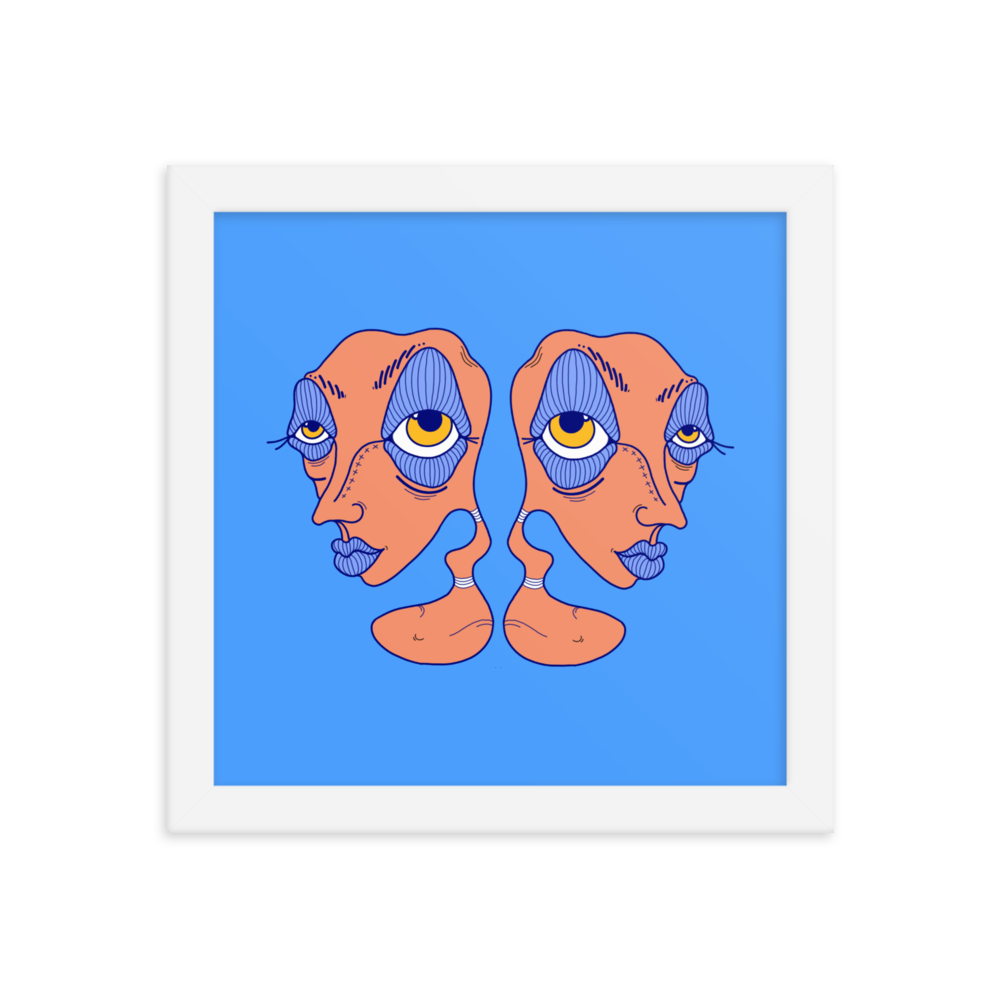 Gemini Zodiac Sign Framed Art Print, 10" x 10"