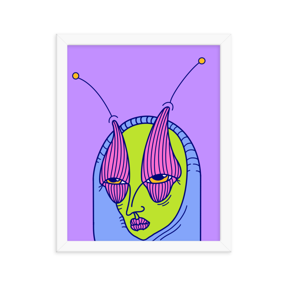 Hoodie'd Framed Art Print, 11" x 14"