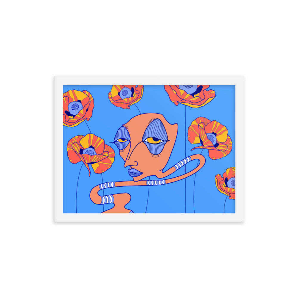 Among The Poppy, Framed Art Print, 12" x 16"