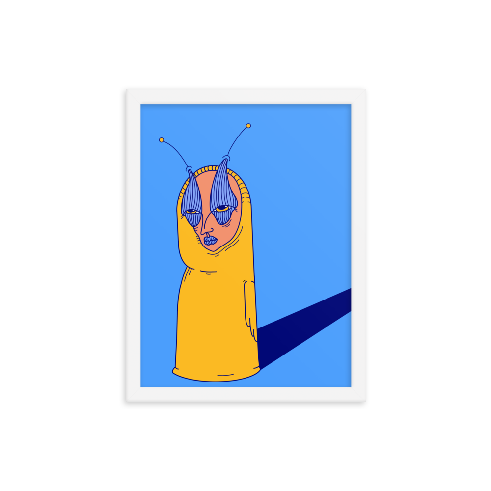 My Shadow Is Still Behind Me, Isn't It? Framed Art Print, 12" x 16"