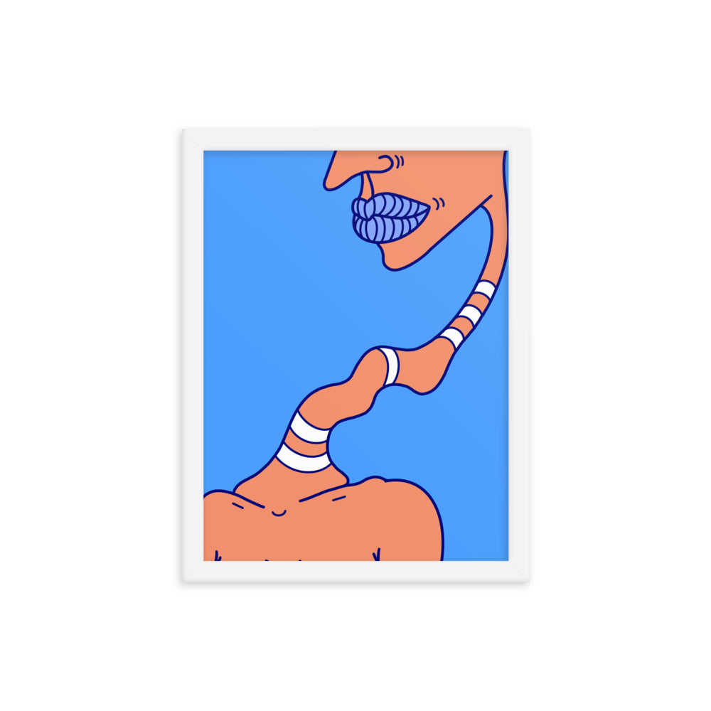 My Neck Hurts Framed Art Print, 12" x 16"