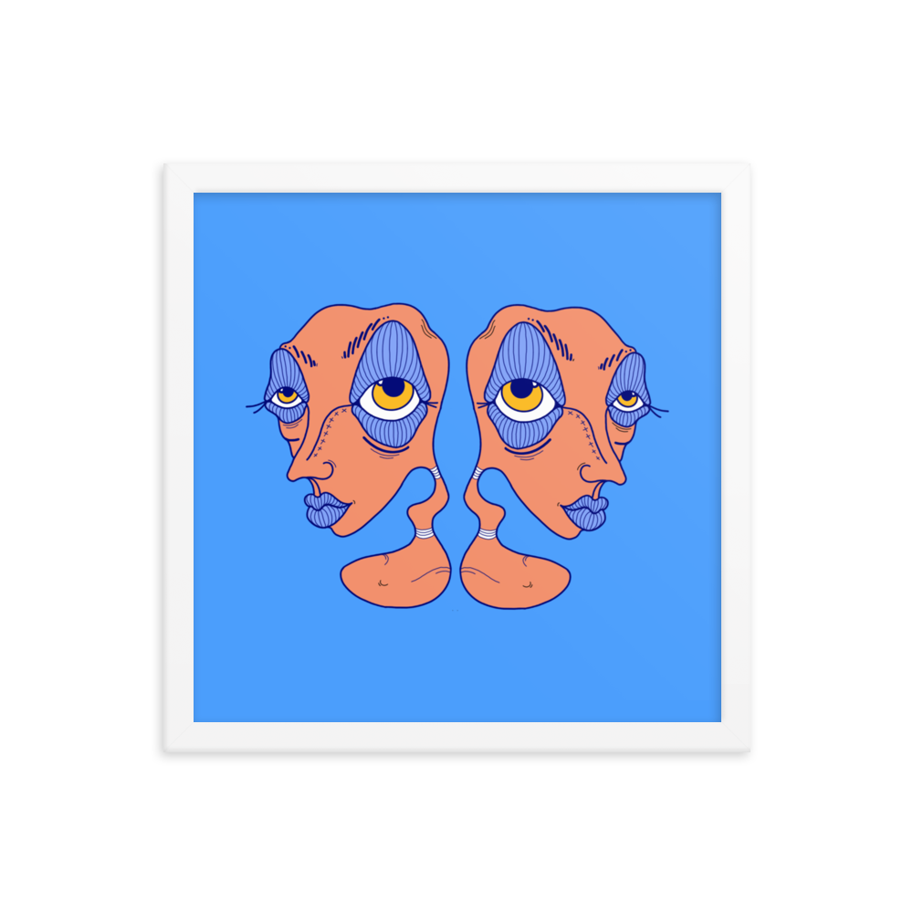 Gemini Zodiac Sign Framed Art Print, 14" x 14"