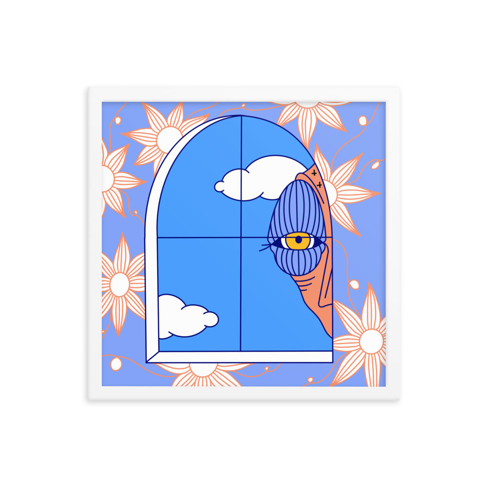 Curious Framed Art Print, 16" x 16"