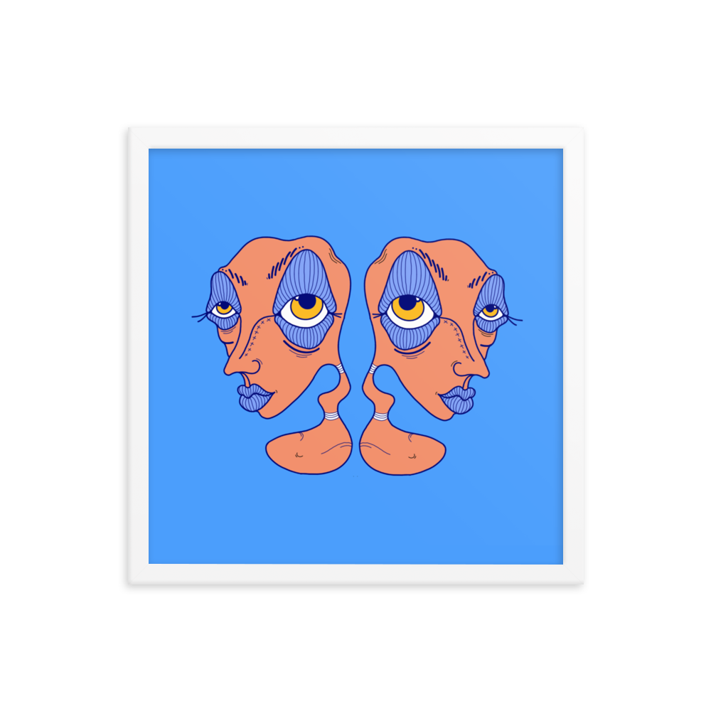 Gemini Zodiac Sign Framed Art Print, 16" x 16"