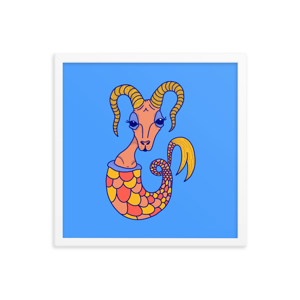 Capricorn Zodiac Sign Framed Poster, 16" x 16"