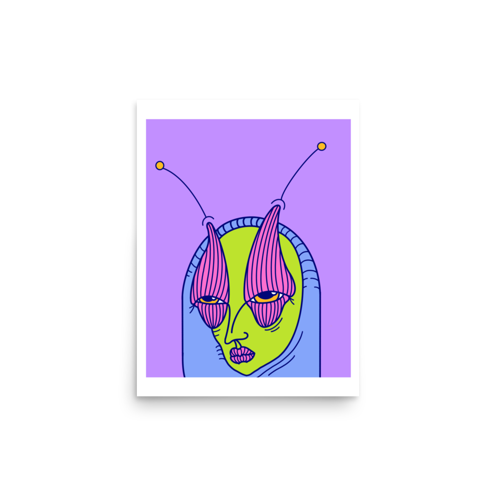 Hoodie'd Art Print, 12" x 16"