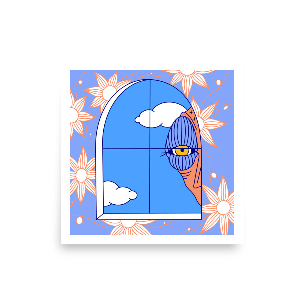 Curious Art Print, 16" x 16"