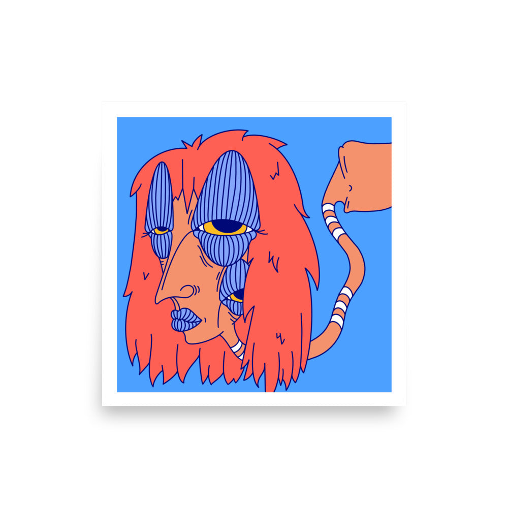 Red Art Print, 16" x 16"