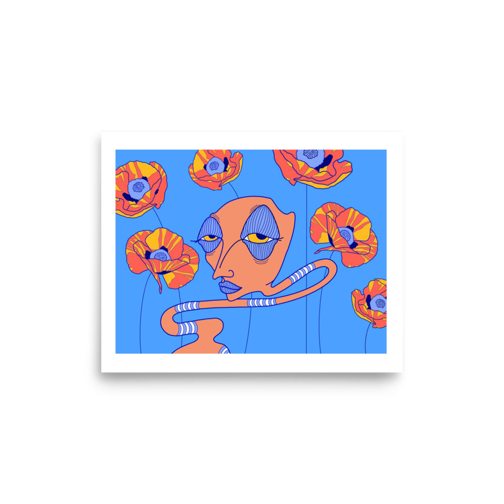 Among the Poppy Art Print