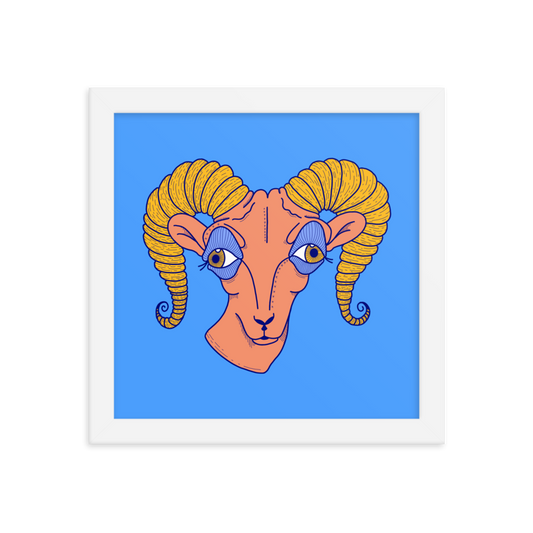 Aries Zodiac Sign Framed Art Print, 10" x 10"