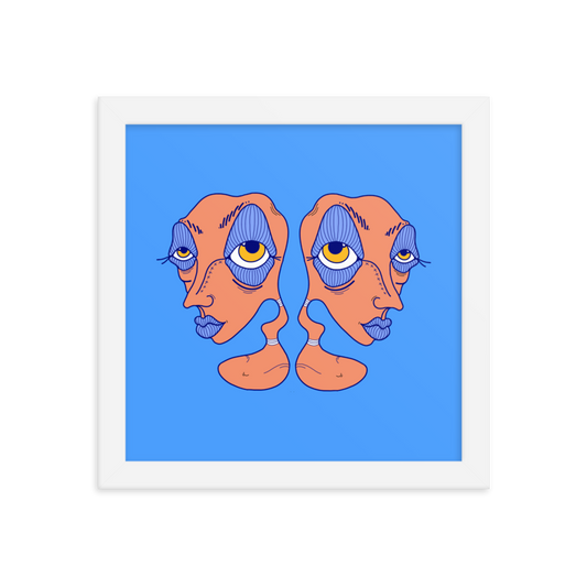 Gemini Zodiac Sign Framed Art Print, 10" x 10"