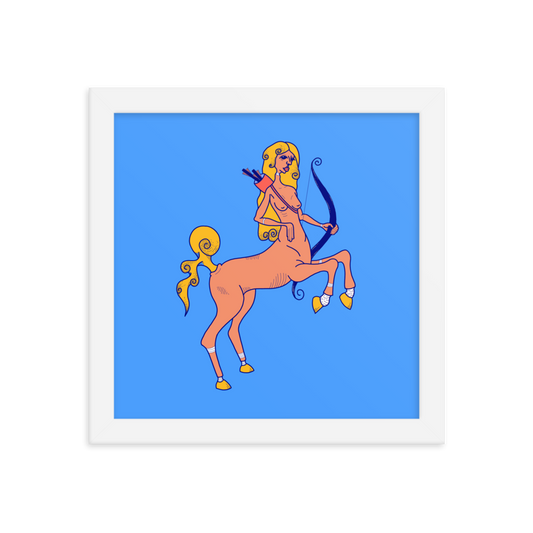 Sagittarius Zodiac Sign Framed Art Print, 10" x 10"