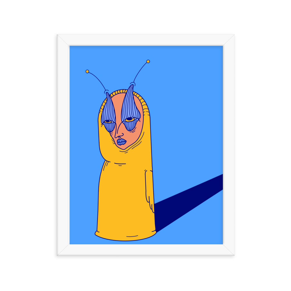 My Shadow Is Still Behind Me, Isn't It? Framed Art Print, 11" x 14"
