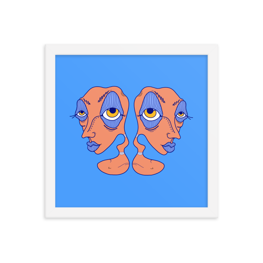 Gemini Zodiac Sign Framed Art Print, 12" x 12"