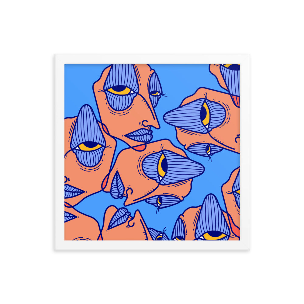 All Of These Are Me, But Which One Is Me? Framed Art Print, 14" x 14"