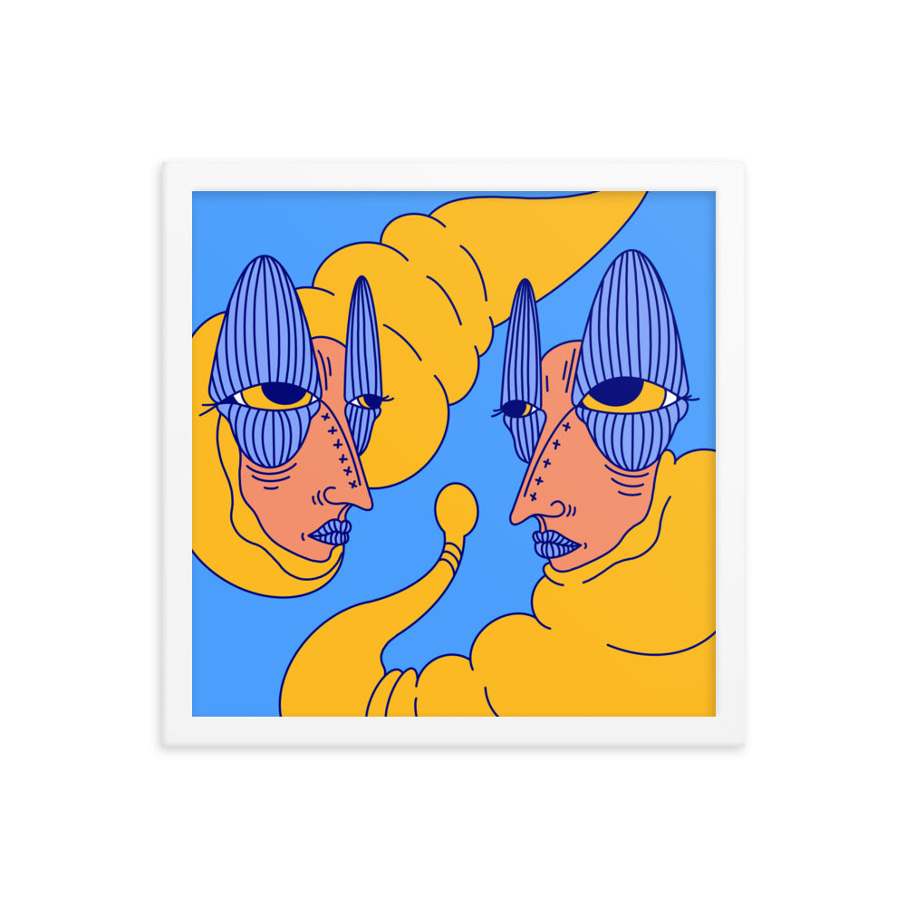 Primordial Conversation Framed Art Print, 14" x 14"