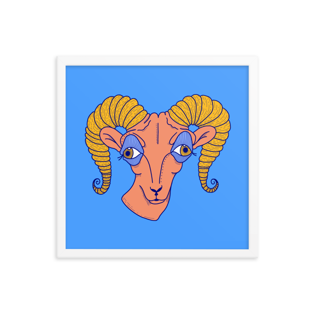 Aries Zodiac Sign Framed Art Print, 16" x 16"