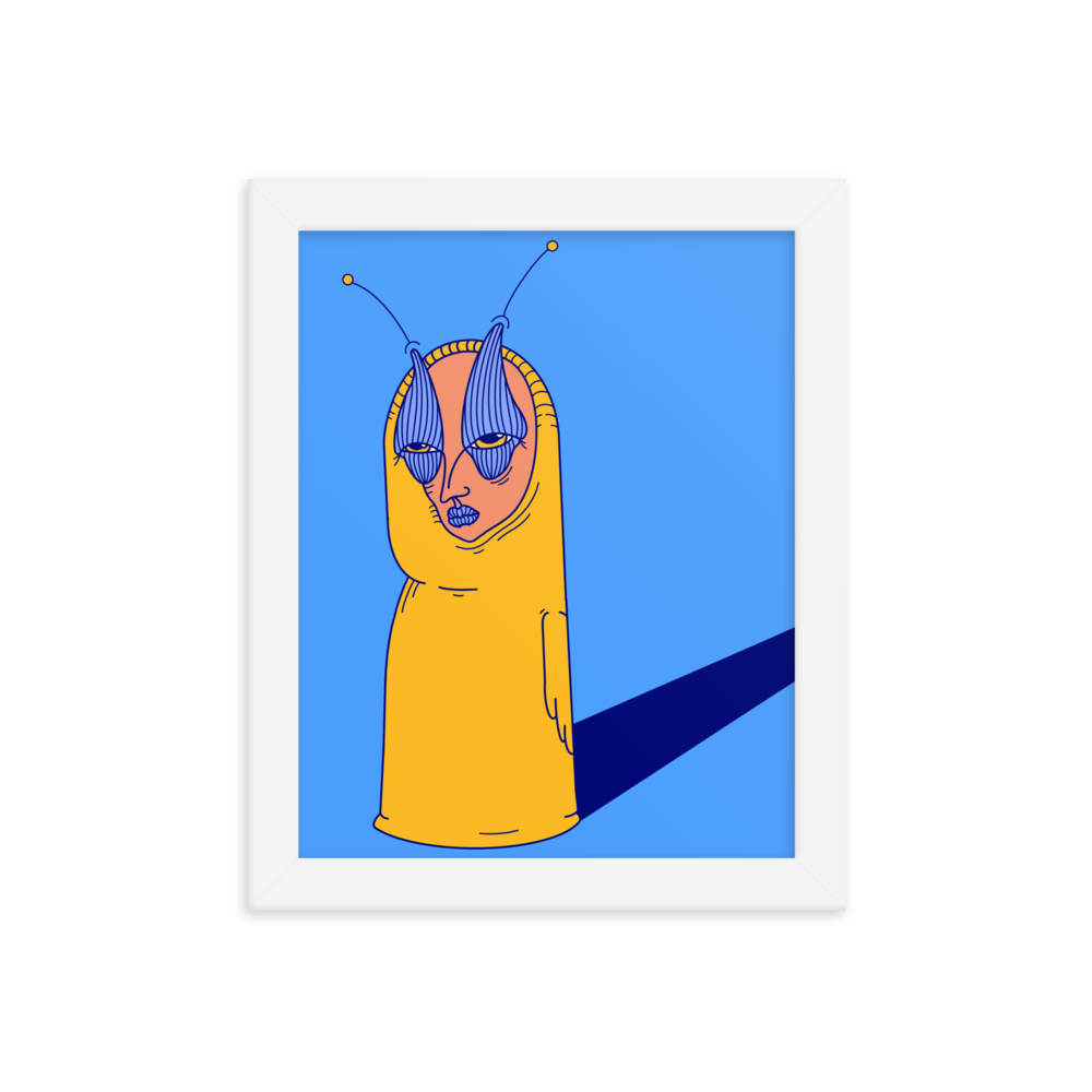 My Shadow Is Still Behind Me, Isn't It? Framed Art Print, 8" x 10"