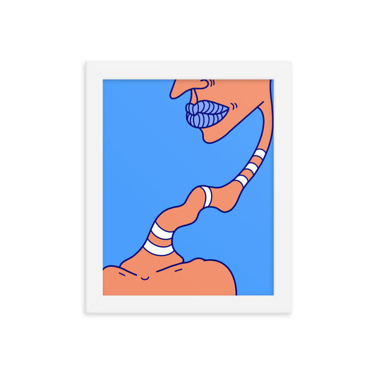 My Neck Hurts Framed Art Print, 8" x 10"