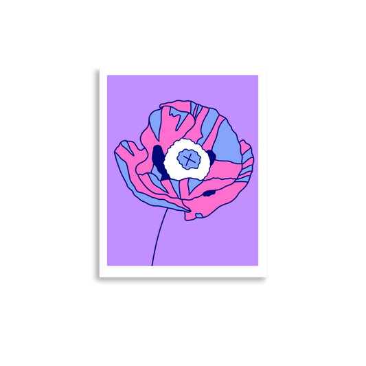 Poppy Purple Edition Art Print, 11" x 14"