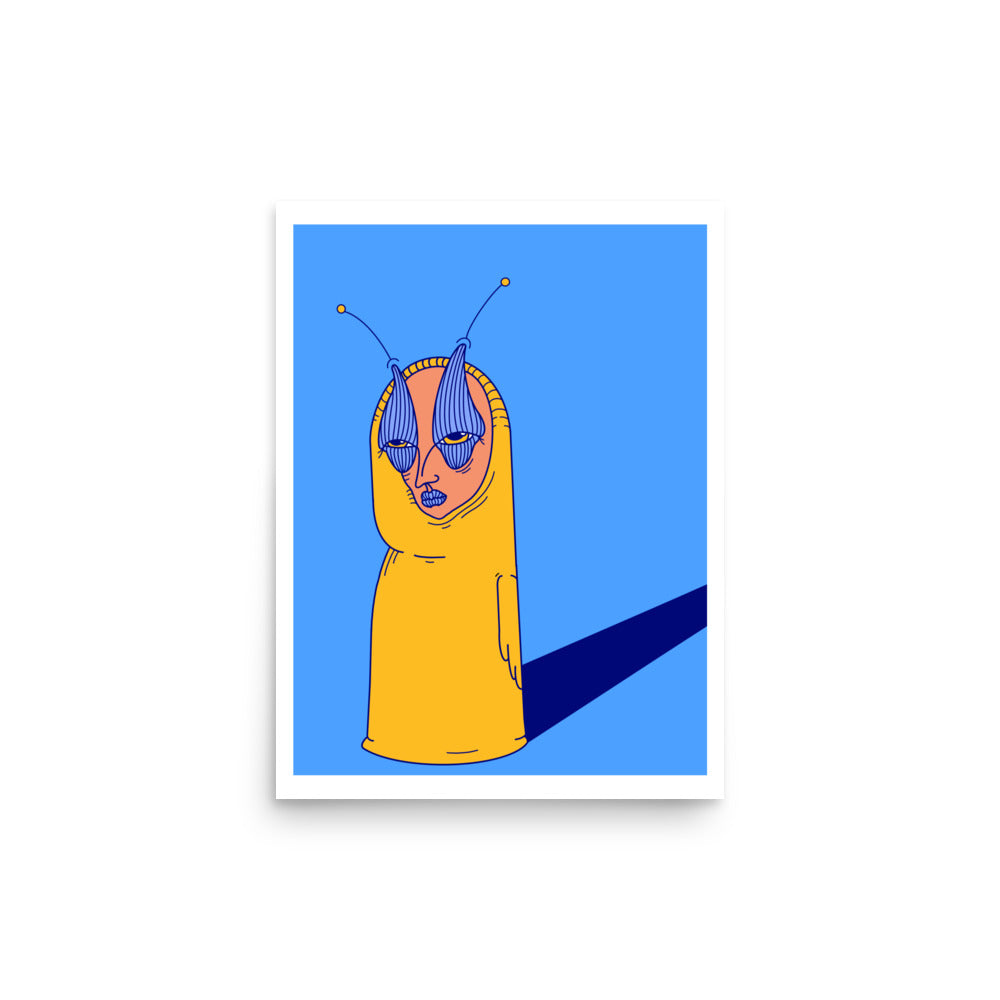 My Shadow Is Still Behind Me, Isn't It? Art Print, 12" x 16"