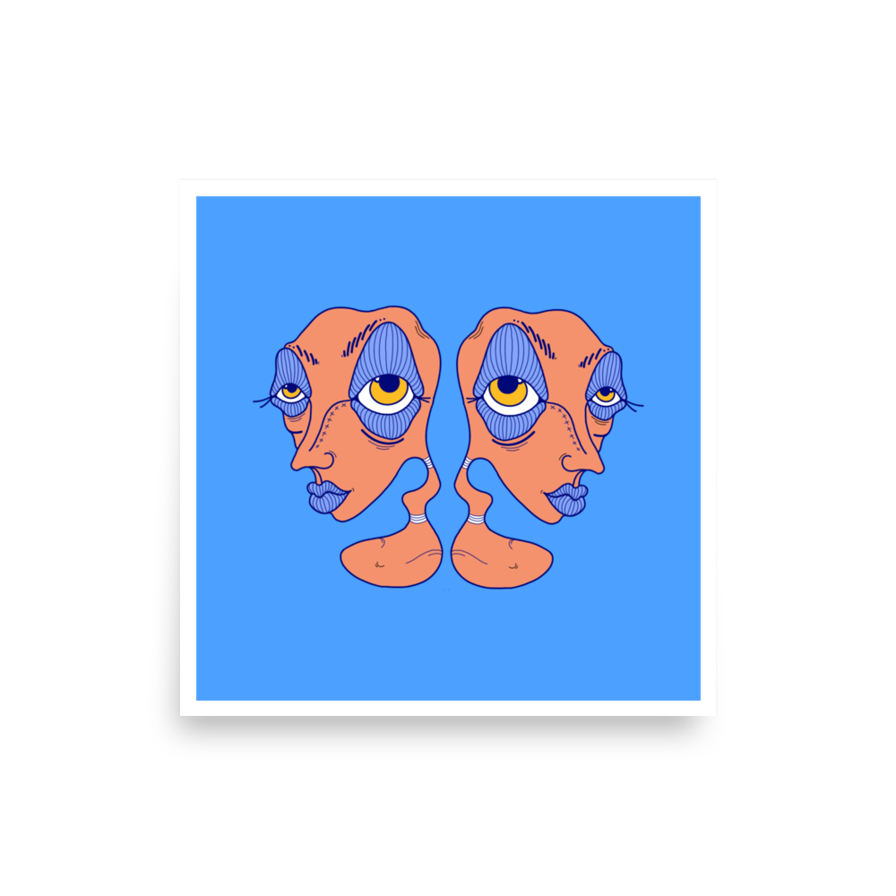 Gemini Zodiac Sign Art Prints, 14" x 14"