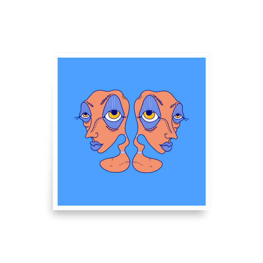 Gemini Zodiac Sign Art Prints, 14" x 14"