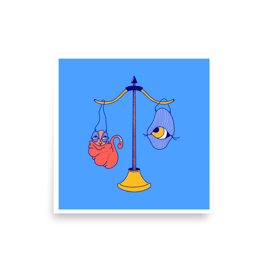 Libra Zodiac Sign Art Print, 14" x 14"