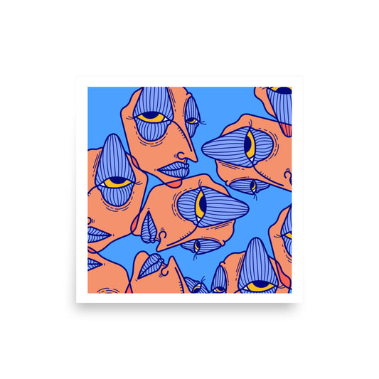All Of These Are Me, But Which One Is Me? Art Print, 10" x 10"